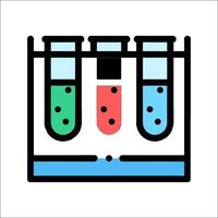 A test tube with three test tubes in it vector
