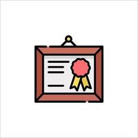 Certificate icon illustration vector