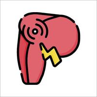 A cartoon image of a person with a lightning bolt on their head vector
