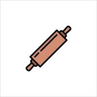 Rolling pin icon in a flat style vector