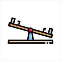 A seesaw icon on a white background vector