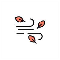 Autumn leaves icon illustration vector