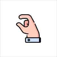 A hand with a finger up and a finger pointing vector