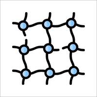 A drawing of a network of dots vector