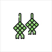A pair of green earrings on a white background vector