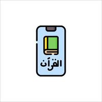 Arabic word on smartphone icon vector