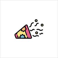 A colorful party hat icon on a white background vector