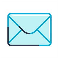 An email envelope icon on a white background vector