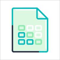 A file with a calculator icon on it vector