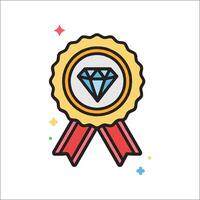 Diamond award icon illustration vector