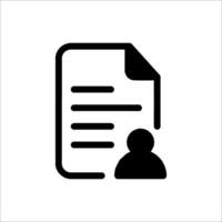 A document icon with a person in the middle vector