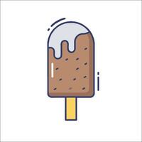Ice cream icon with a stick on a white background vector