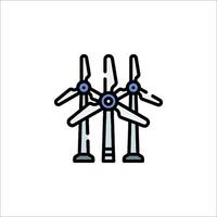 Wind turbines icon illustration vector