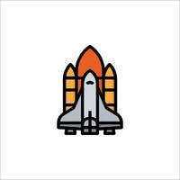 Space shuttle icon illustration vector