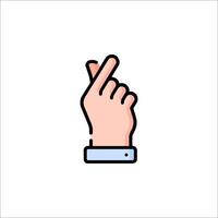 A hand with a finger up and a finger pointing vector