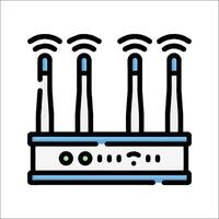 Wireless router icon illustration vector