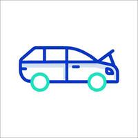 Car accident line icon vector