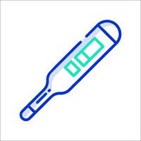 A thermometer with a blue line on it vector