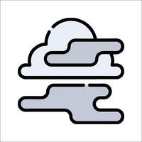 A cloud with a line drawn on it vector
