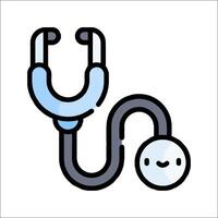 A stethoscope with a smiley face on it vector