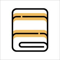 A book icon with a yellow stripe vector