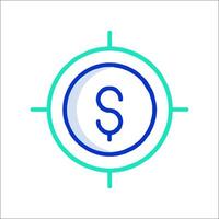 A dollar sign icon on a white background vector