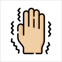 A hand with a stop sign on it vector
