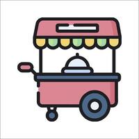Food cart icon illustration vector