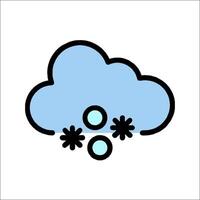 A cloud with snowflakes on it vector