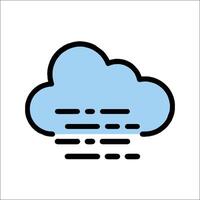 A cloud with rain drops on it vector