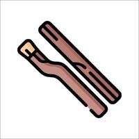 A pair of wooden sticks on a white background vector