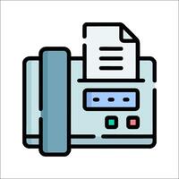 Fax machine icon illustration vector