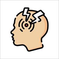 A person with a lightning bolt on their head vector