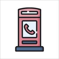 A phone booth icon on a white background vector