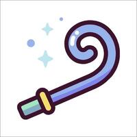 A wand with a blue handle and a star on it vector