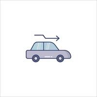 A car with an arrow pointing up on it vector