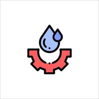 Water drop icon illustration vector