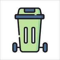 A trash can icon on a white background vector