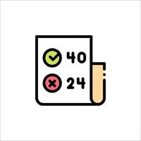 A check box with a check mark and a number vector
