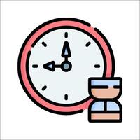 A clock and a clock face with a hand vector