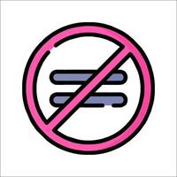 No sign icon illustration vector