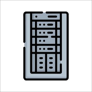 Server rack icon vector