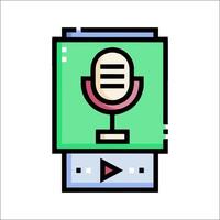 A microphone and a player icon vector
