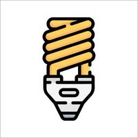 A light bulb icon in a flat style vector