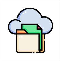 Cloud folder icon illustration vector