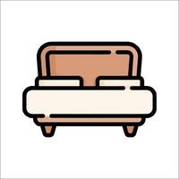 Bed icon illustration vector