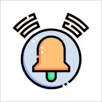 A bell icon with a speaker and a microphone vector