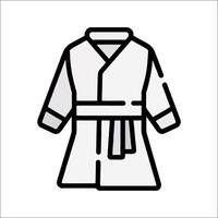 Bathrobe icon, line style illustration vector