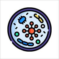A cell with a blue and red color vector