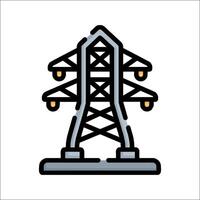 Electricity tower icon illustration vector